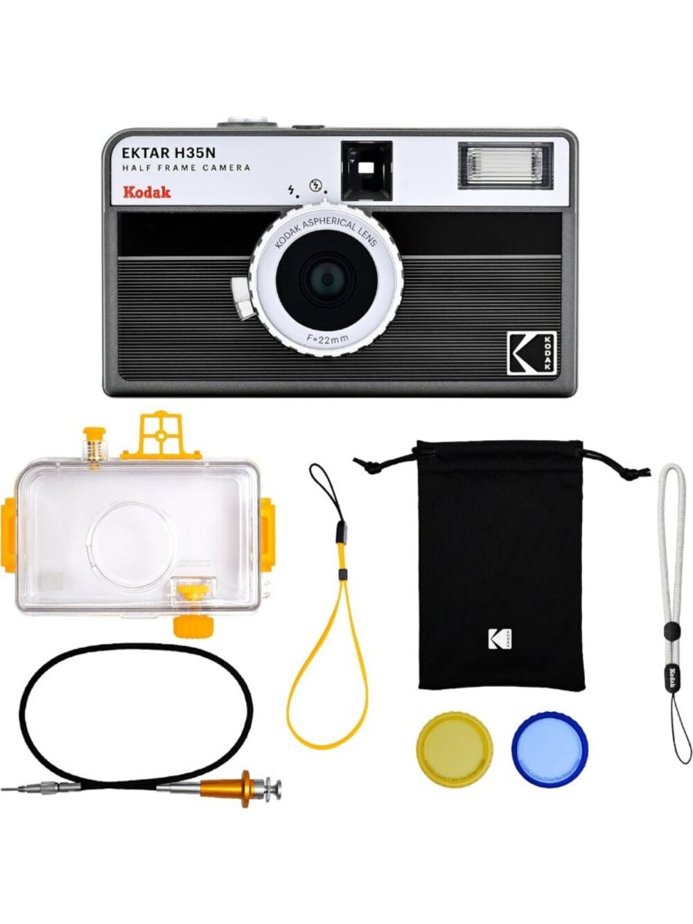 Half Frame Film Camera, 35mm Reusable, Focus-Free, Built-in Star Filter, Premium
